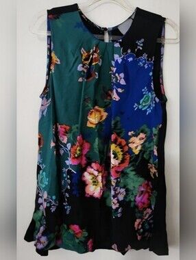 Anthropologie Wanderlust Floral Sleeveless Top Tropical Flowy Breathable Small